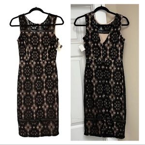 NWT Whimsigoth Black Lace Dress Women's Small Party Ready Bodycon